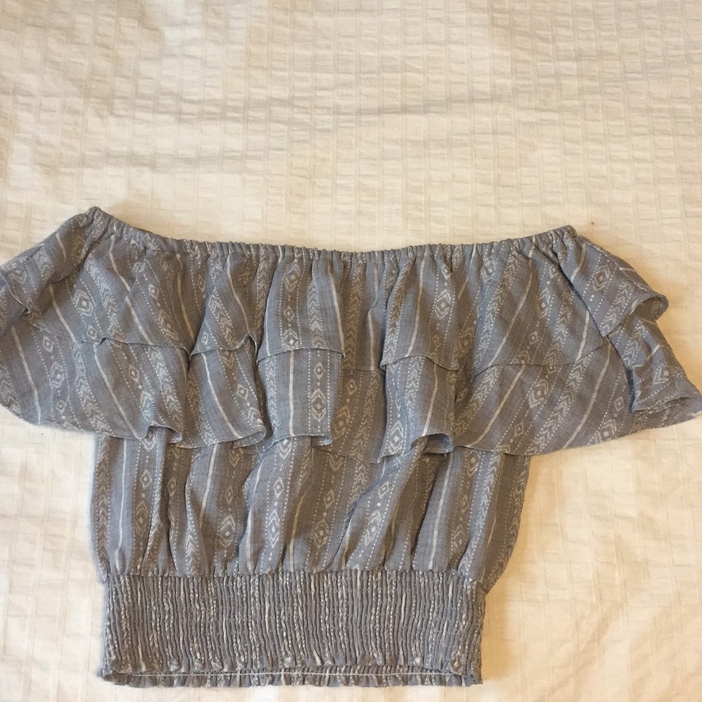 Luca & Grae Off the Shoulder Ruffle Top